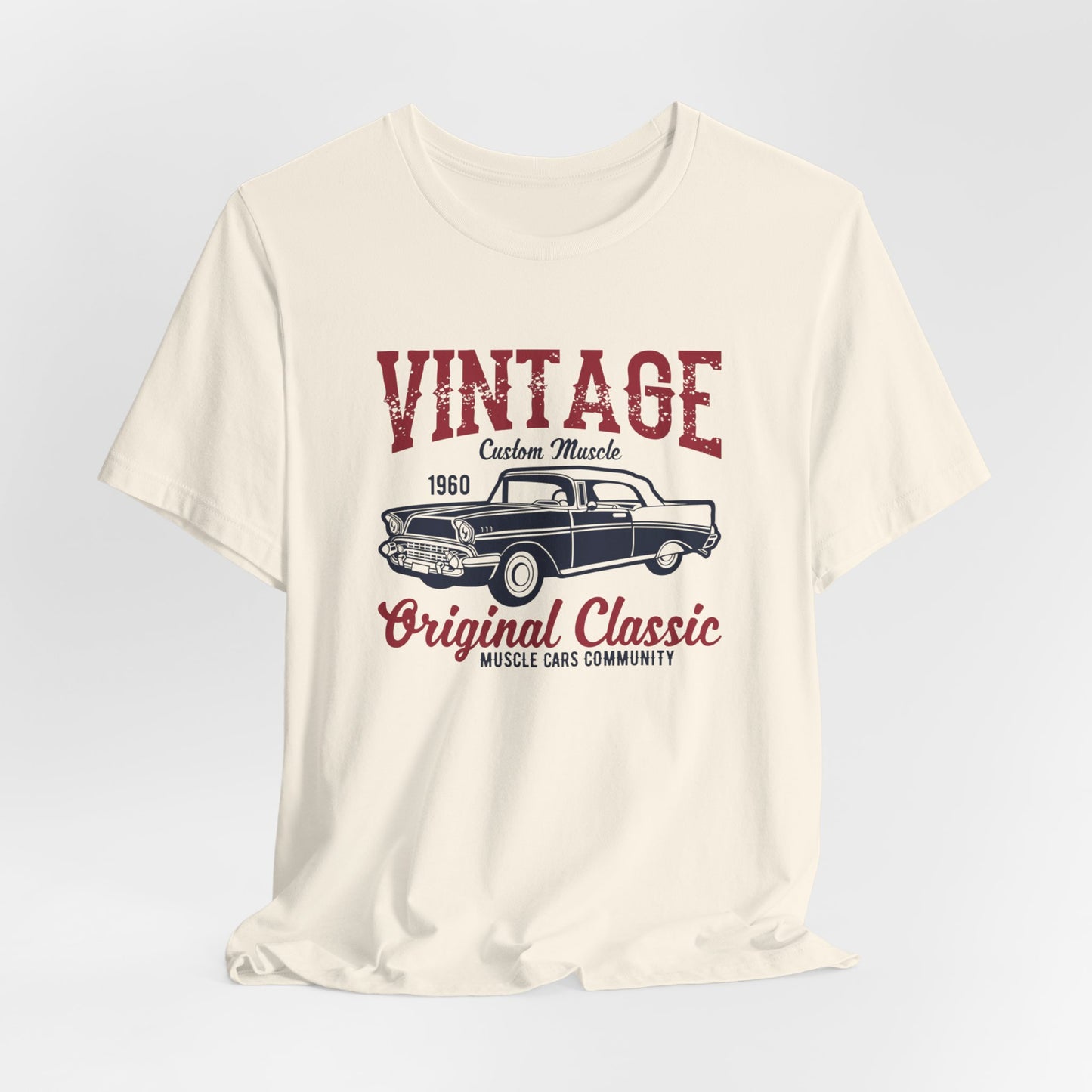 Vintage Custom Muscle, Original Classic - Unisex Jersey Short Sleeve Tee