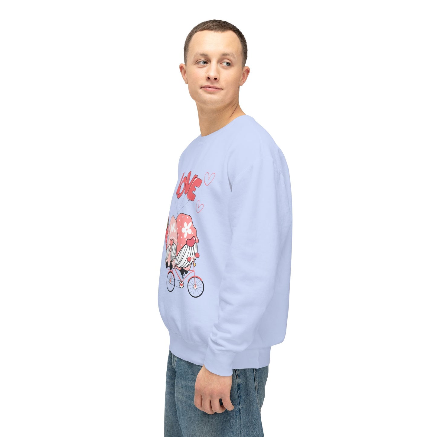 Gnome Couple, Love - Unisex Lightweight Crewneck Sweatshirt - 11027