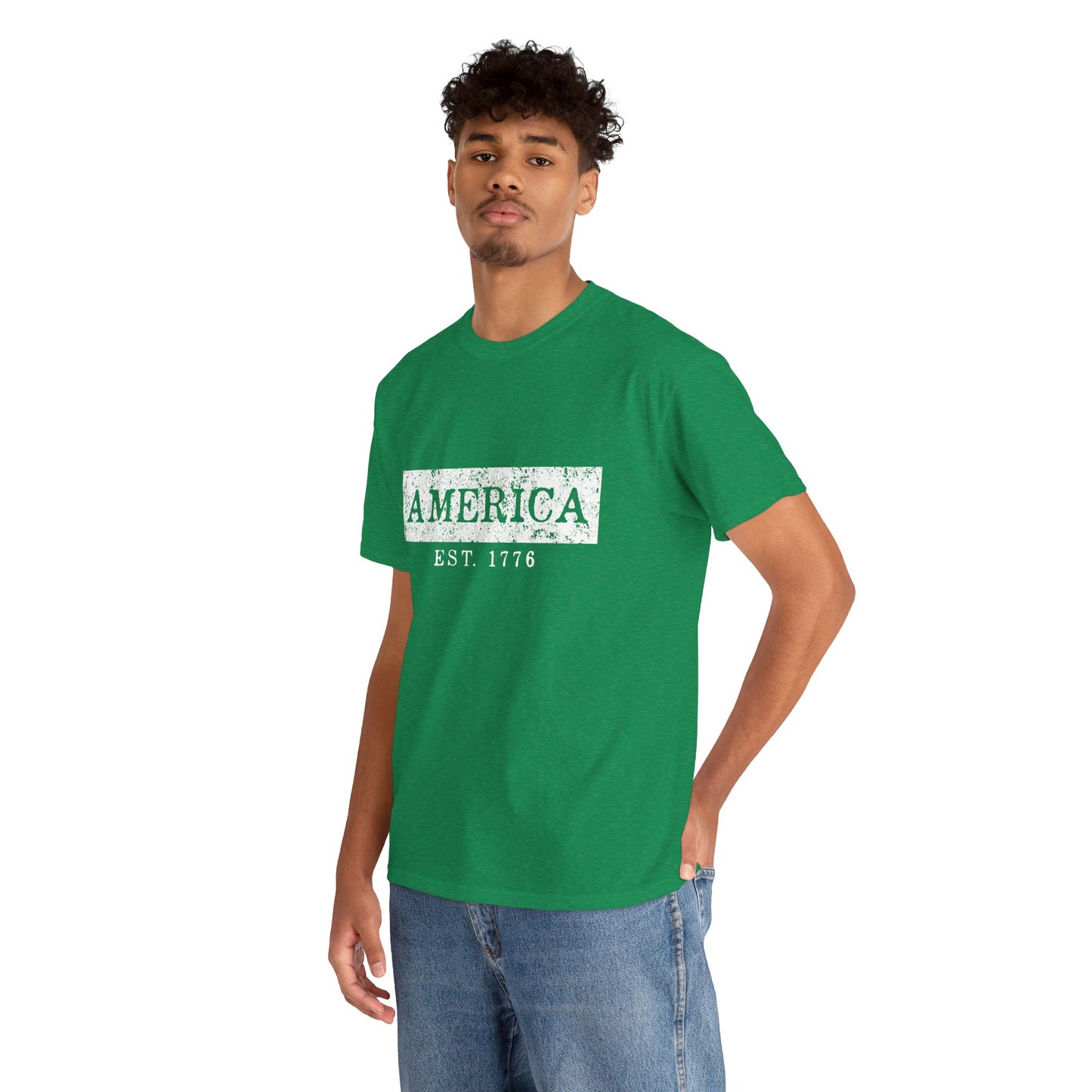 Patriotic Unisex Tee - America EST 1776, Vintage Style Shirt, Independence Day Gift, Casual Wear, Gifts for Him/Her - 13736