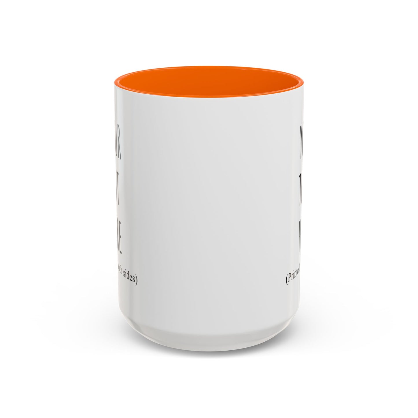 Personalized Accent Coffee Mug – Custom Text Printed Both Sides (11oz & 15oz) - 14676