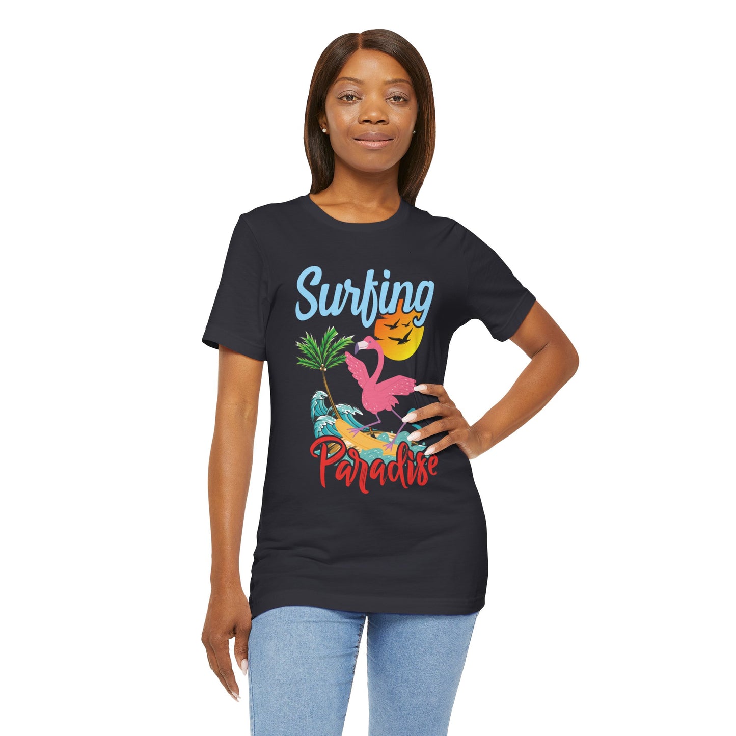 Surfing Paradise - Unisex Jersey Short Sleeve Tee - 13091