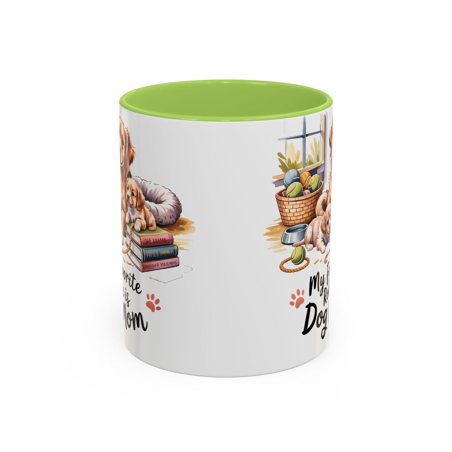 My Favorite Role is Dog Mom Mug – Cute Golden Retriever & Puppies Gift for Dog Lovers, Pet Mom Coffee Cup (11oz / 15oz) - 14799