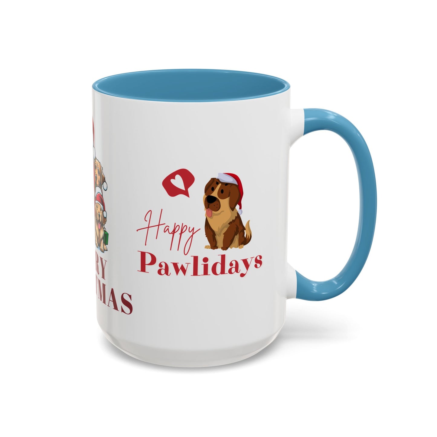 Dogs, Merry Christmas - Accent Coffee Mug (11, 15oz)