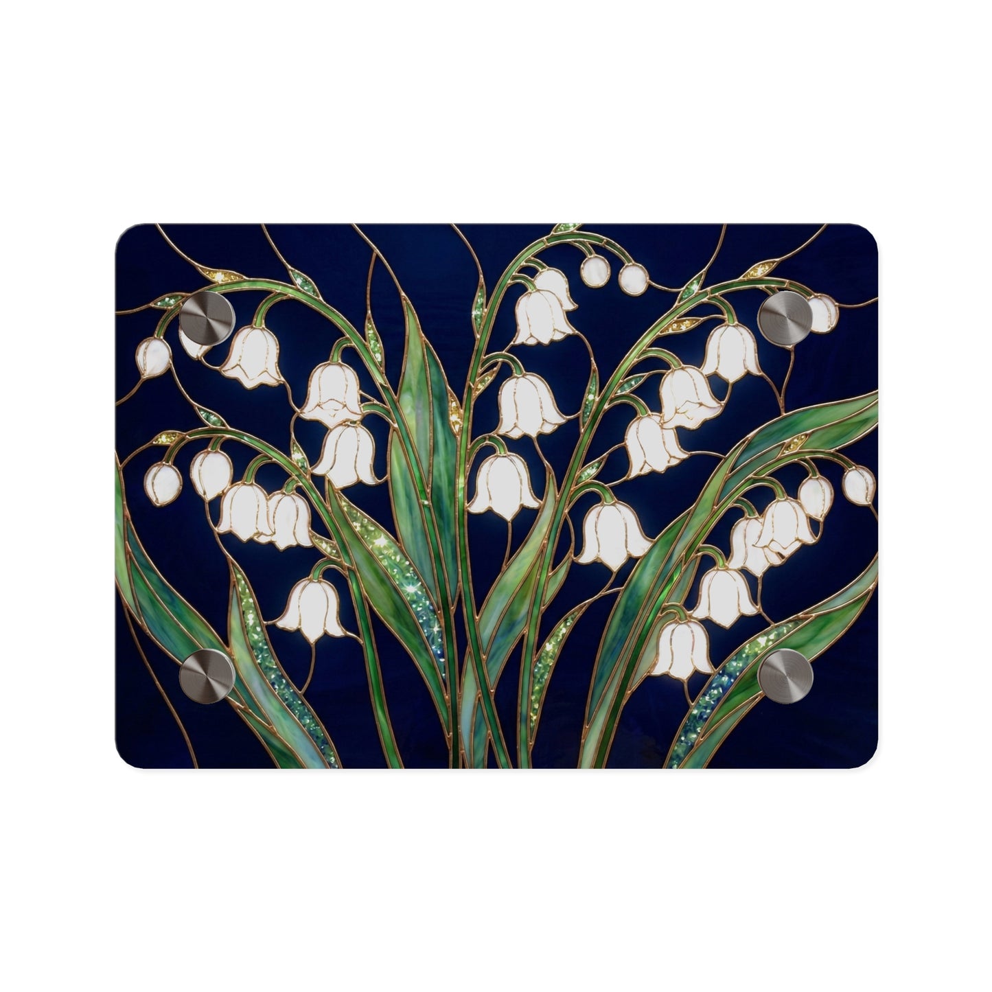 Lily of the Valley Acrylic Wall Art Panel — Botanical Floral Home Decor - 14603