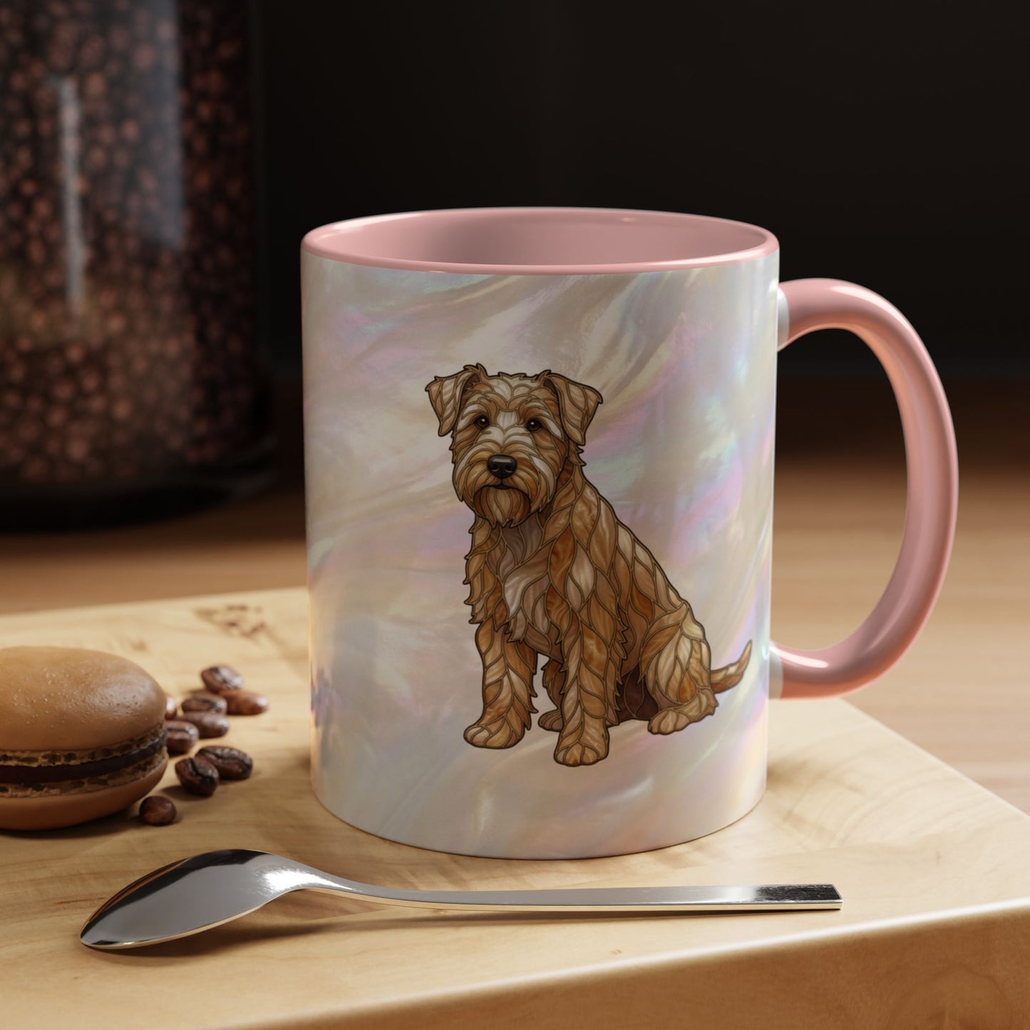 Wheaten Terrier Accent Coffee Mug – Stained Glass Design 11/15oz - 14651
