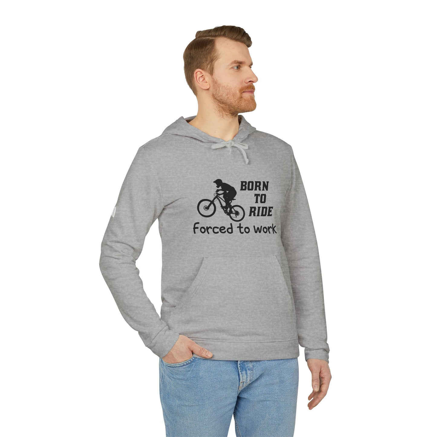 Born To Ride, Forced To Work - Adidas Unisex Fleece Hoodie