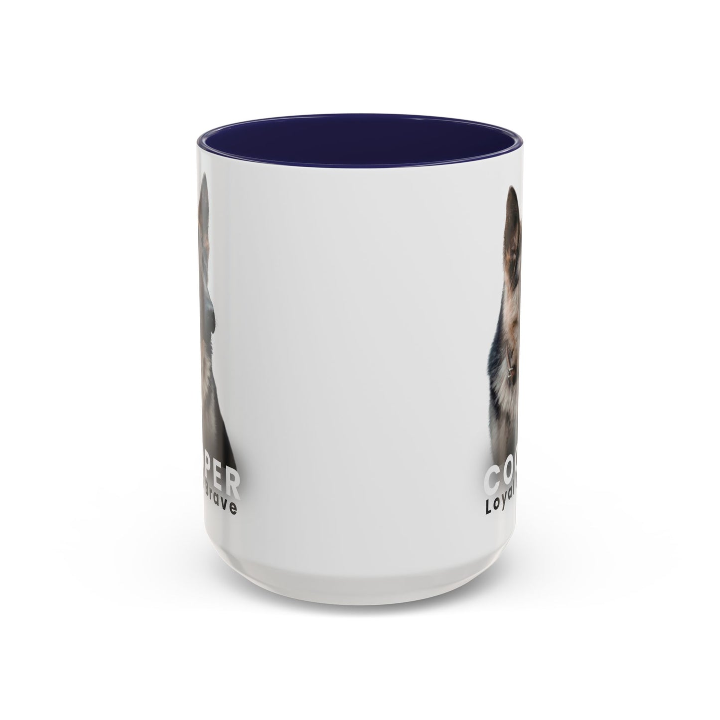 Personalized German Shepherd Mug – Custom Dog Name “Loyal & Brave” Accent Coffee Cup | Gift for Dog Lovers - 14826