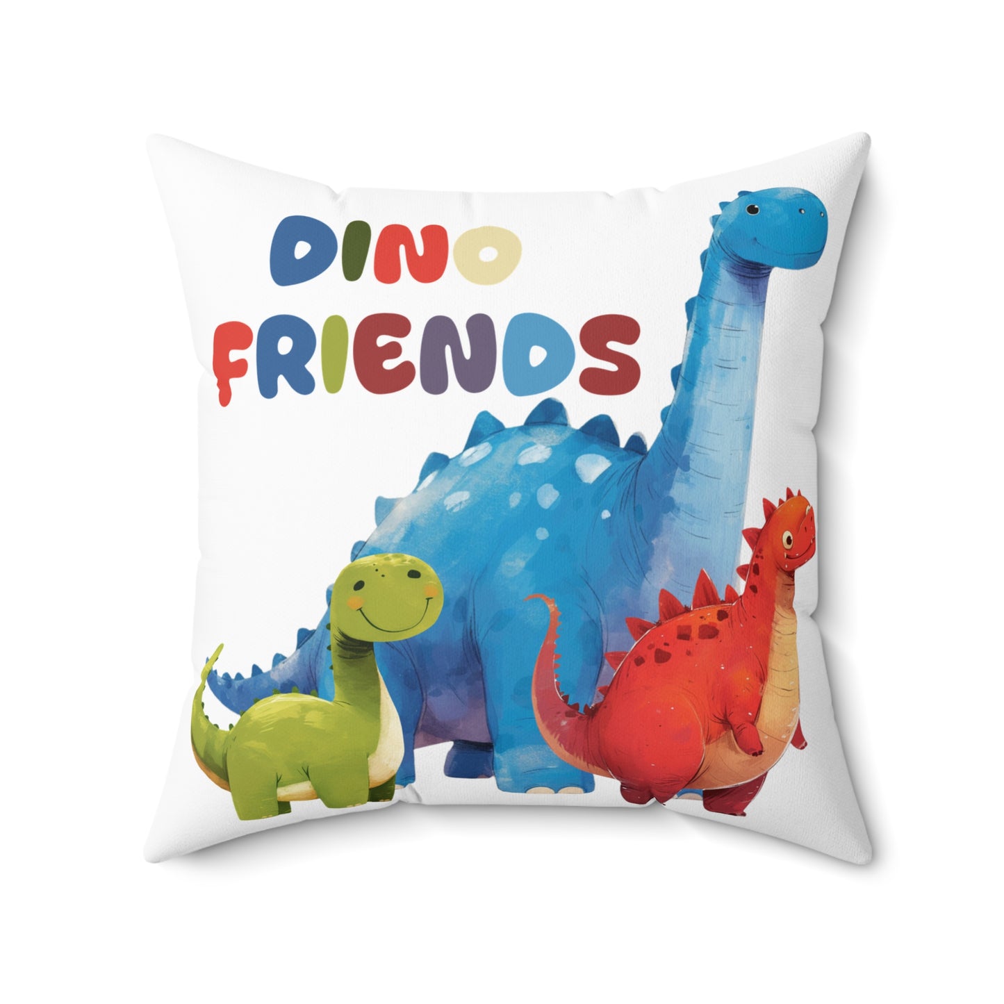 Kids: Dino Friends in Gobi - Spun Polyester Square Pillow