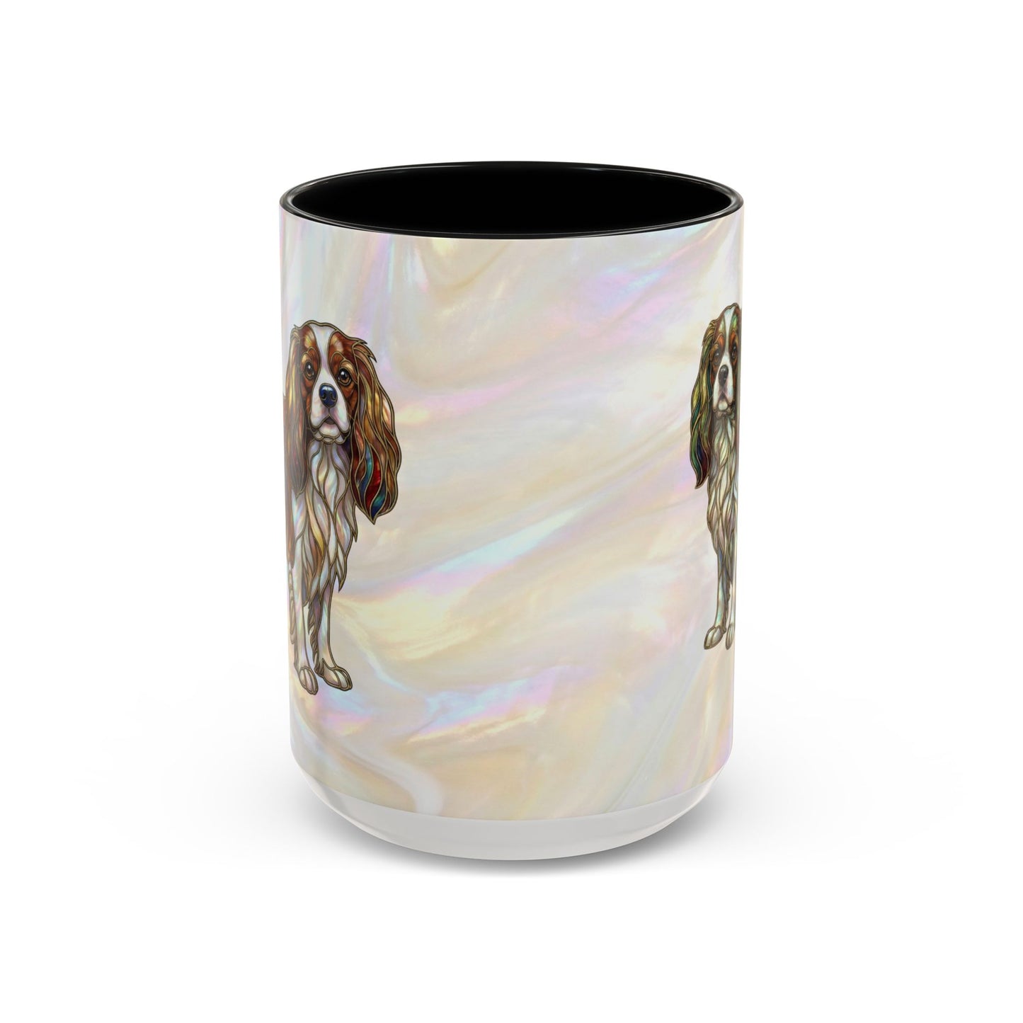 Cavalier King Charles Accent Coffee Mug -Stained Glass Style (11/15oz) - 14624