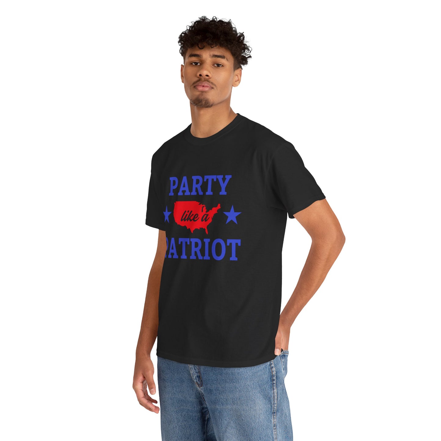 Patriotic Party Tee - Celebrate Independence, Fun Gatherings, BBQs, Gift for Patriots, Unisex Heavy Cotton T-shirt - 13732