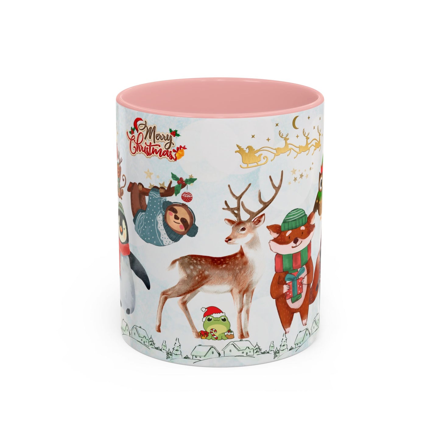 Merry Christmas, Animals - Accent Coffee Mug (11, 15oz)