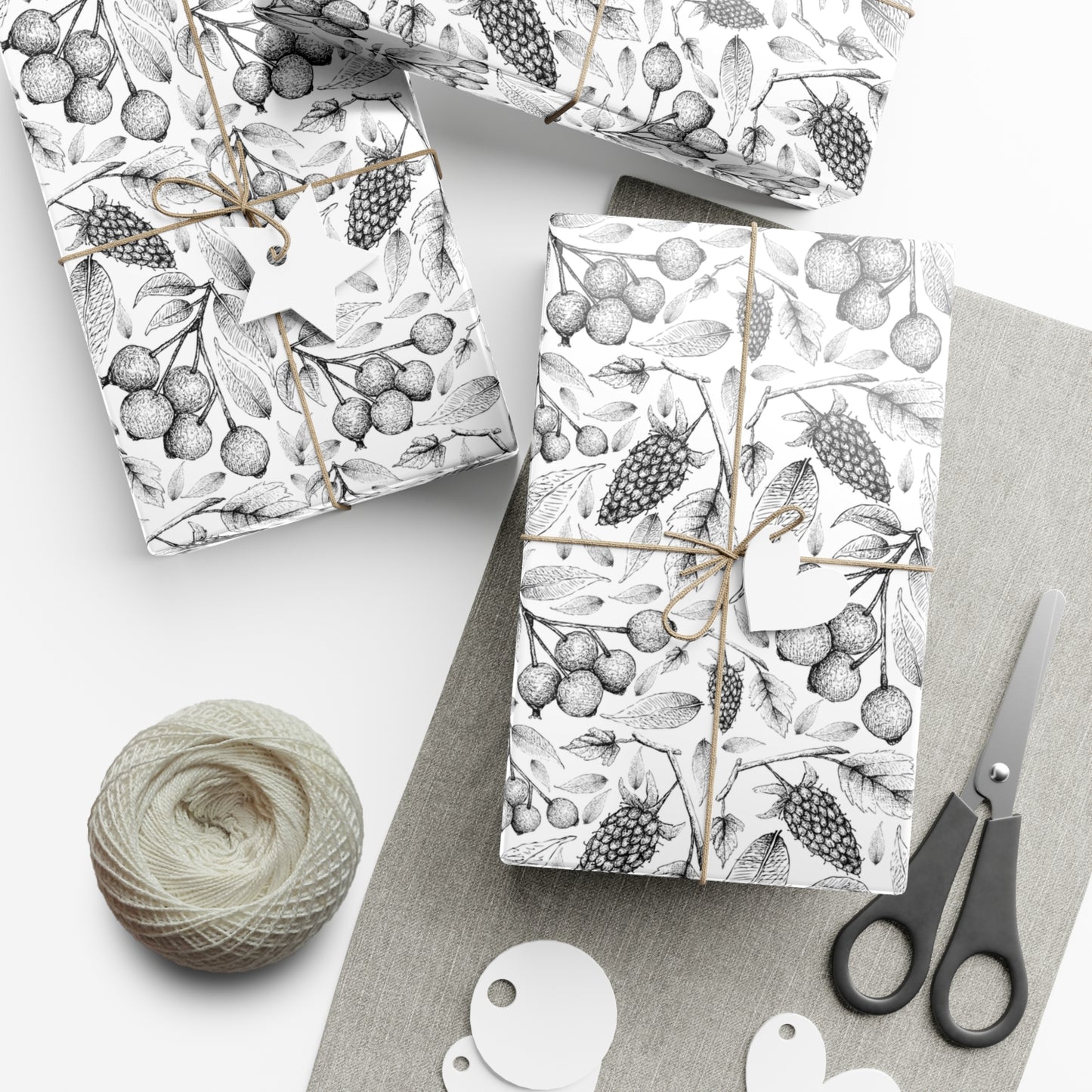 Black & White, Fruits - Gift Wrap Papers -10286