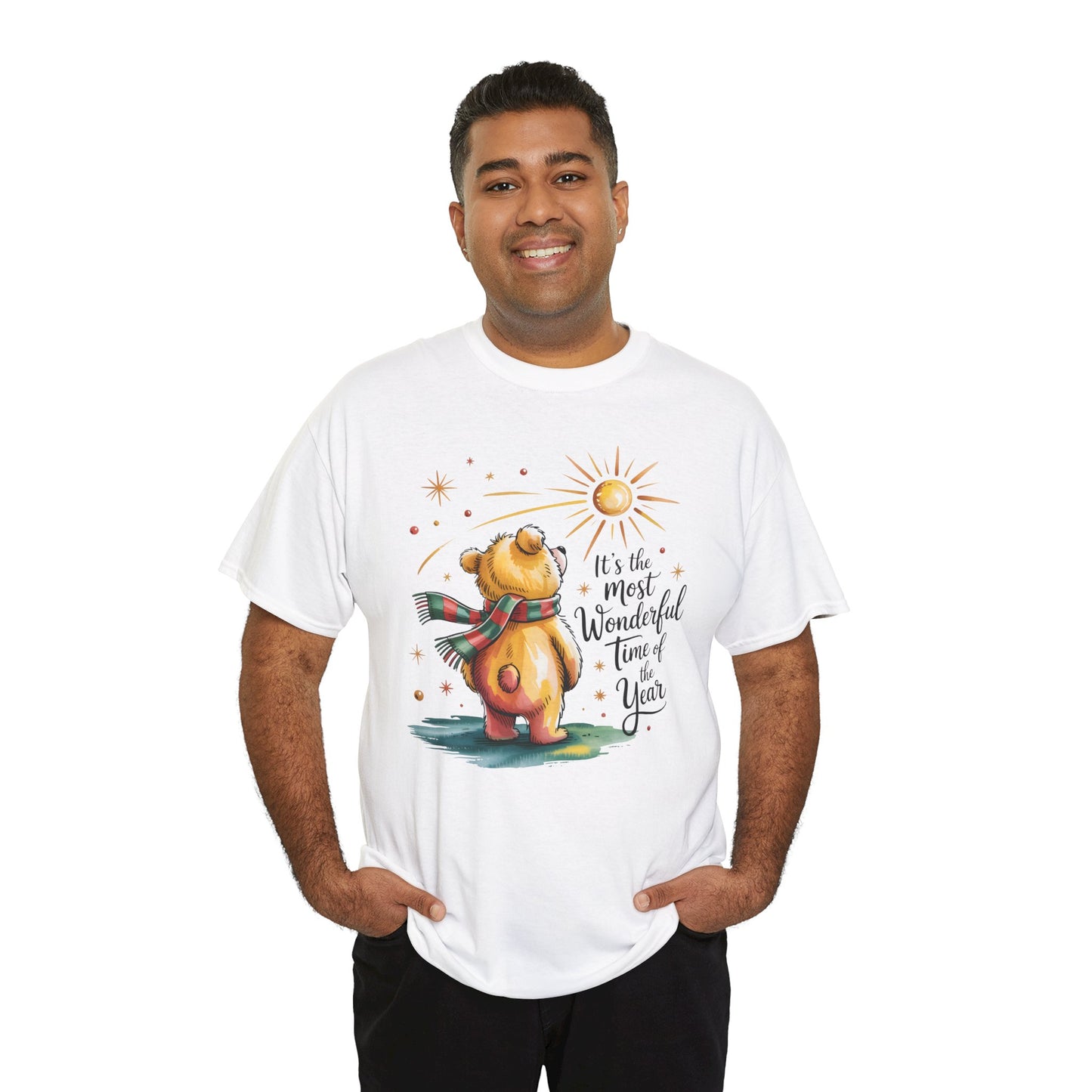 Christmas Bear T-Shirt – “It’s the Most Wonderful Time of the Year” Cute Holiday Gift Tee - 14852