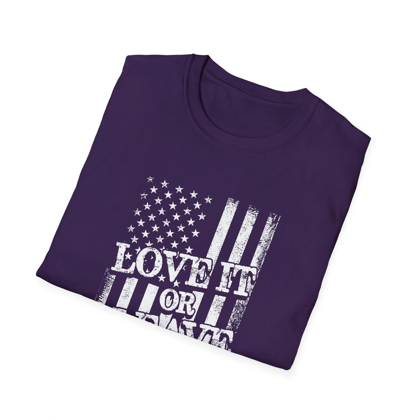Patriotic T-Shirt: Love It or Leave It, Unisex Tee for Independence Day, Casual Wear, Gift for Veterans, Everyday Comfort - 13520