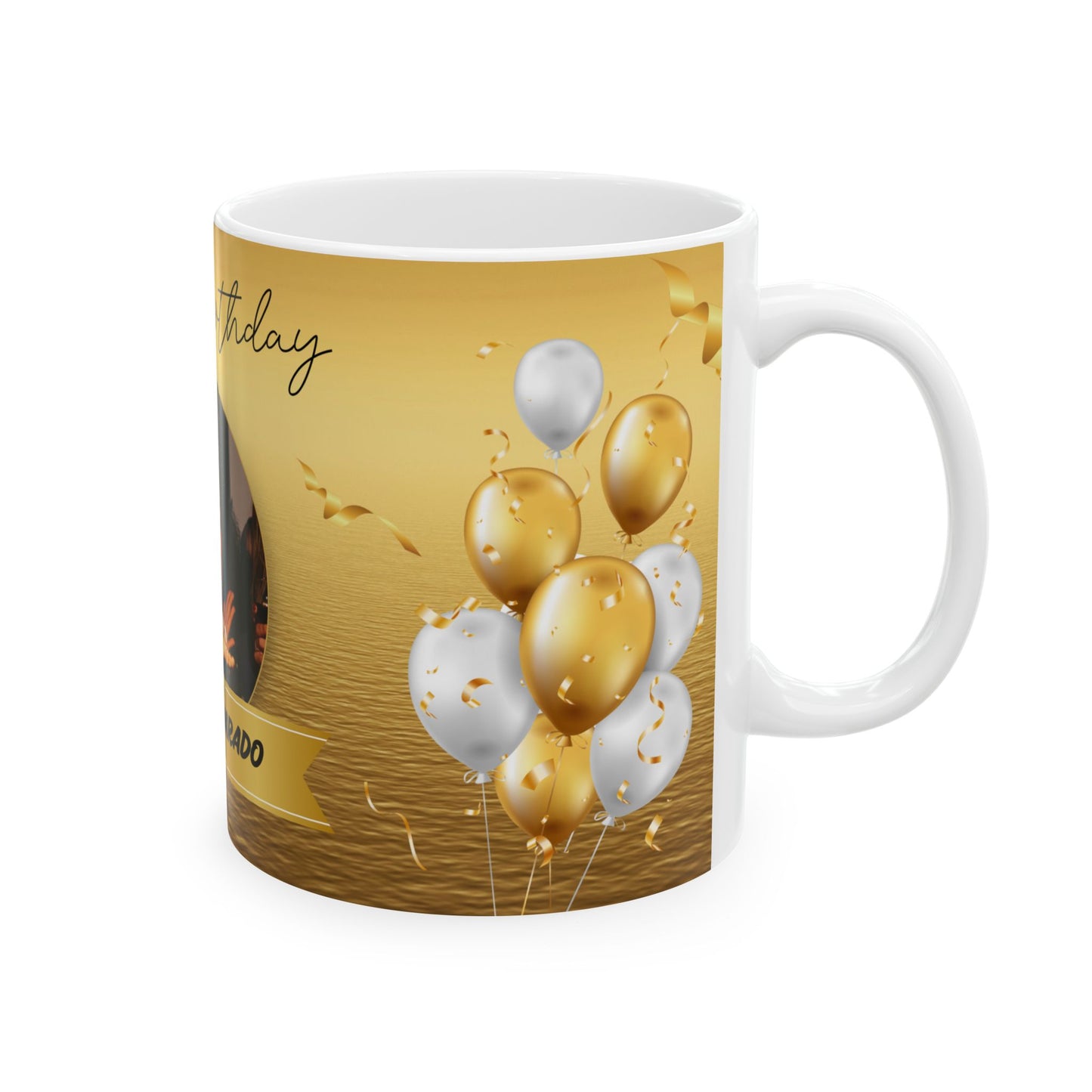 Personalized Birthday Mug, Customizable Gift for Tea & Coffee Lovers, Celebration Ceramic Mug - 13993