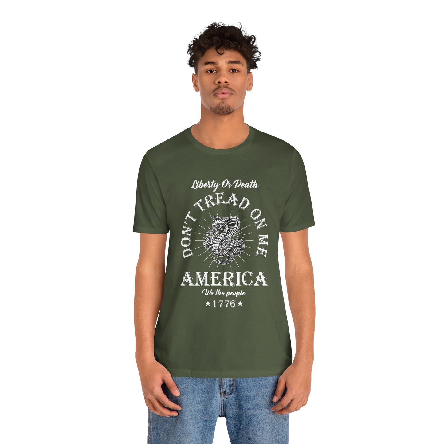 Don't Tread on Me Tee, Unisex Liberty & Death Shirt, Casual Gift, 4th of July Apparel, Patriot T-Shirt - 13656