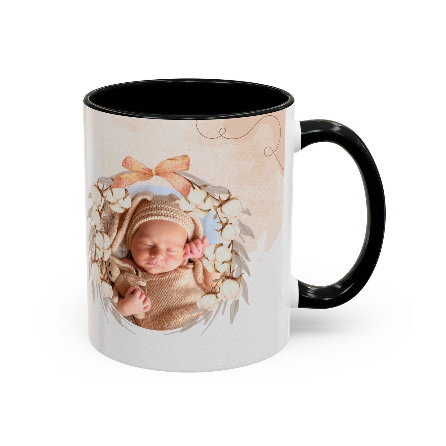 Oh Baby, Samira's Baby Shower, Customizable - Accent Coffee Mug (11, 15oz) - 10882