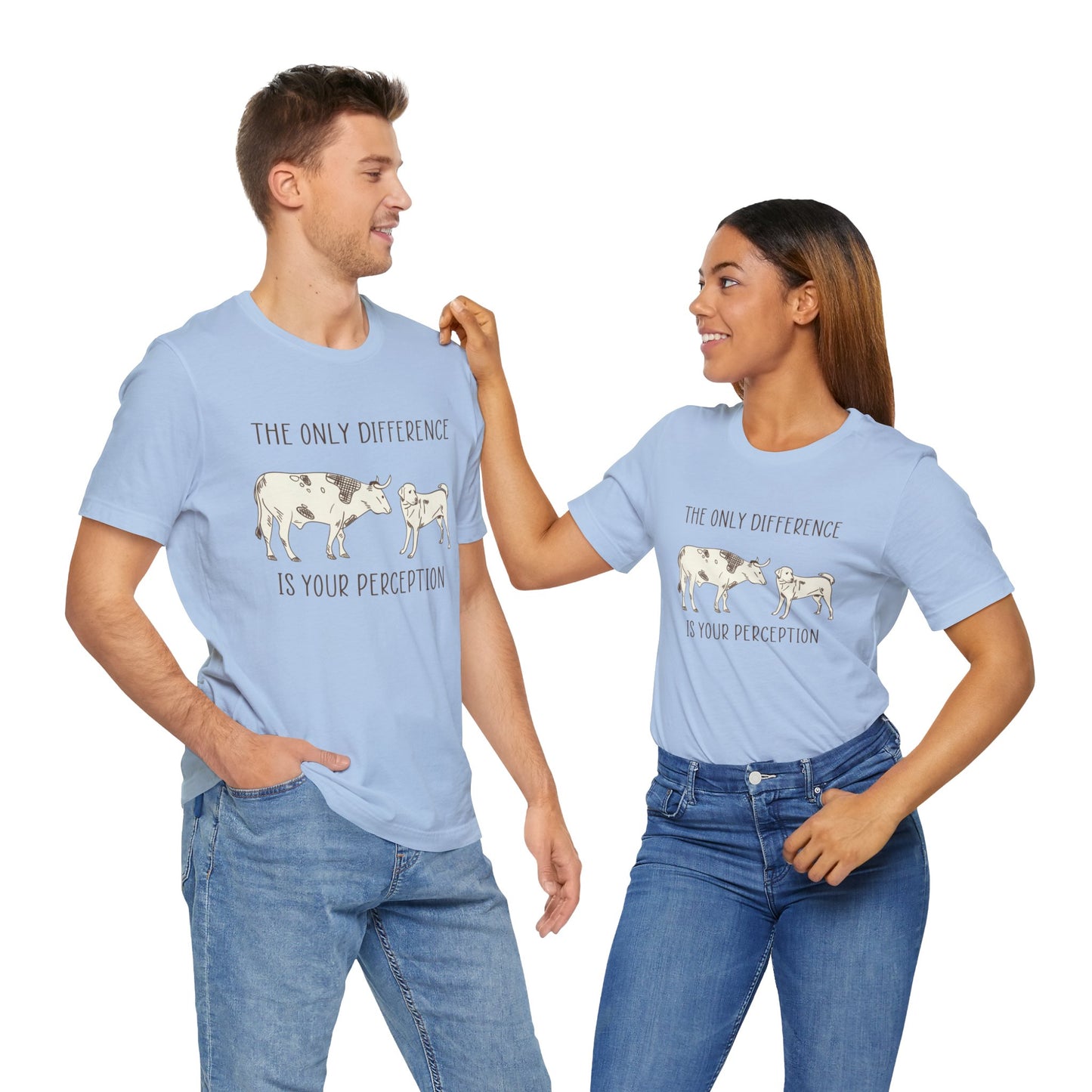 Vegan: Only Difference Is Your Perception - Unisex Jersey Short Sleeve Tee