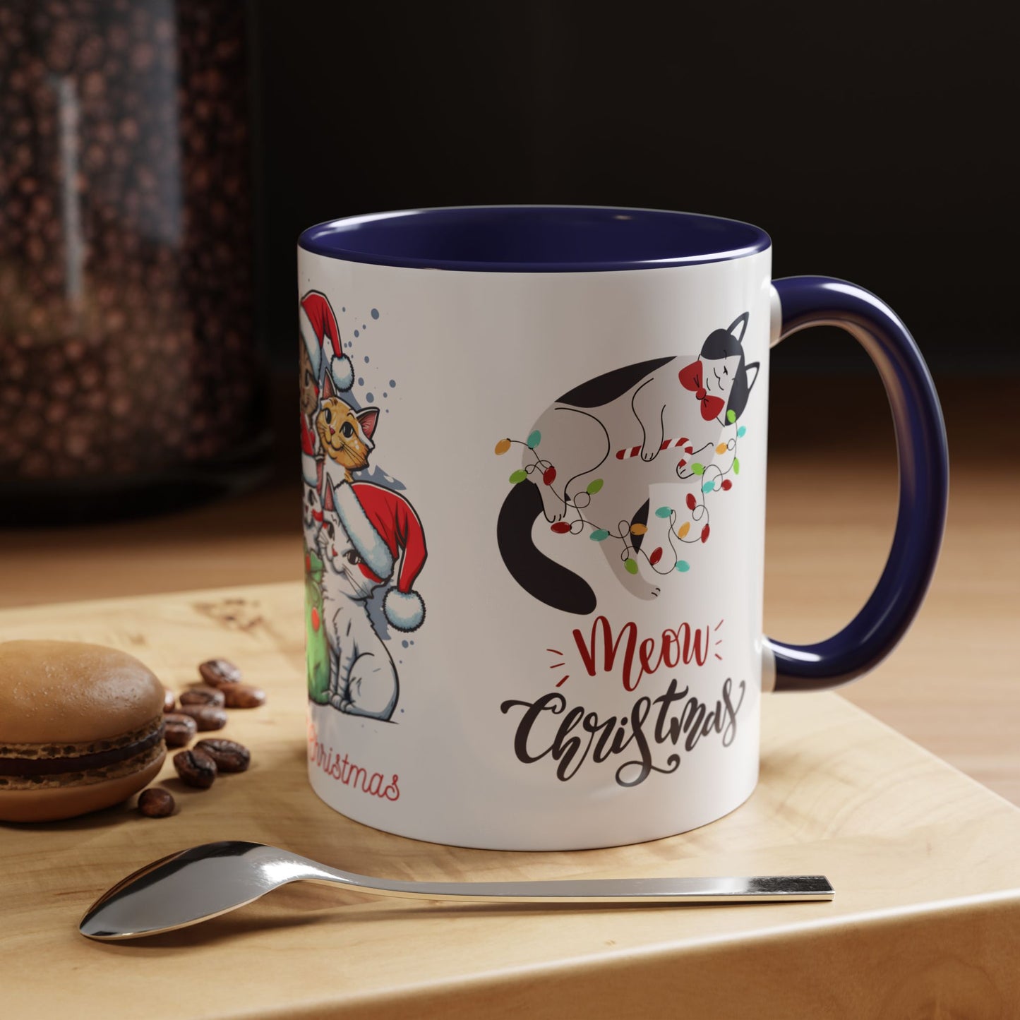 Meowy Christmas - Accent Coffee Mug (11, 15oz)