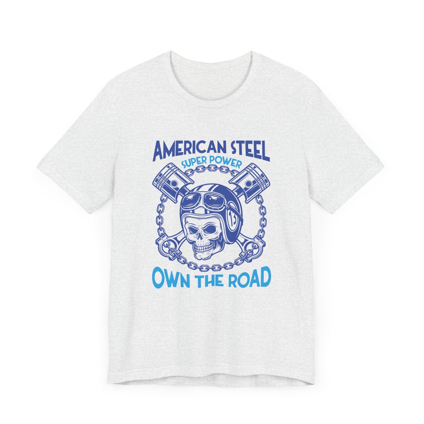 American Steel, Super Power On The Road - Unisex Jersey Short Sleeve Tee