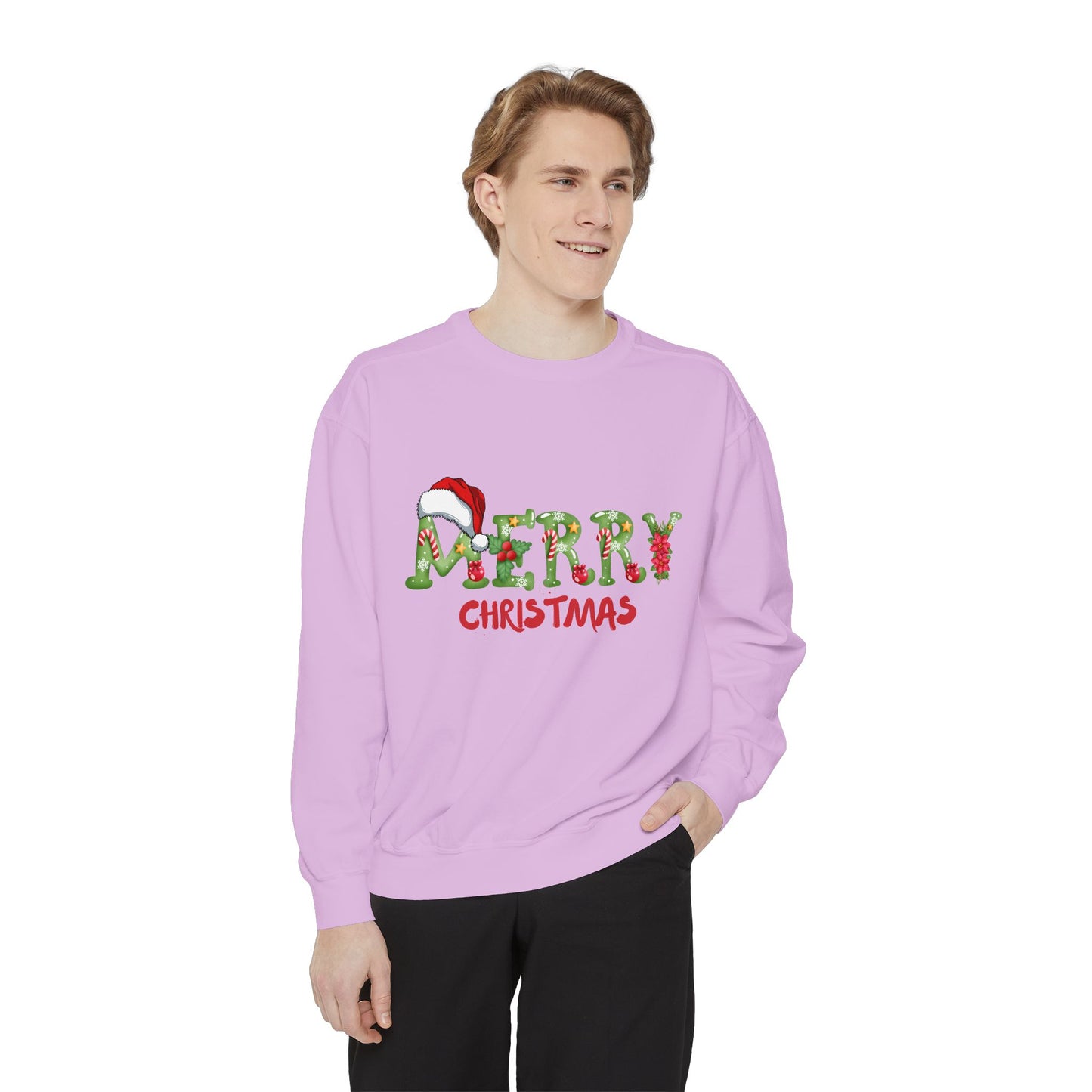 Merry Christmas - Unisex Garment-Dyed Sweatshirt