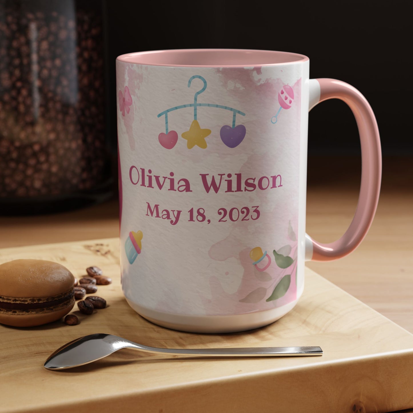 It's A Girl, Detail Customizable - Accent Coffee Mug (11, 15oz) - 11099