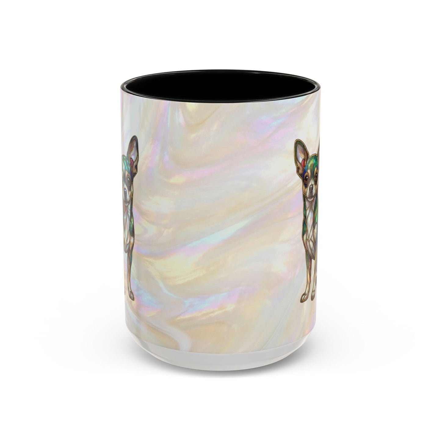 Chihuahua Accent Coffee Mug -Stained Glass Style (11/15oz) - 14625