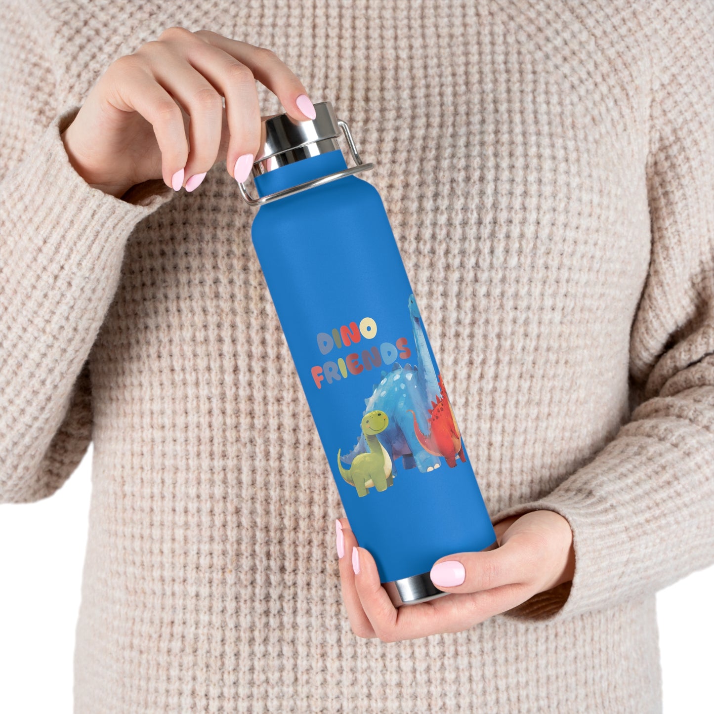 Kids: Dino Friends in Gobi - Copper Vacuum Insulated Bottle, 22oz