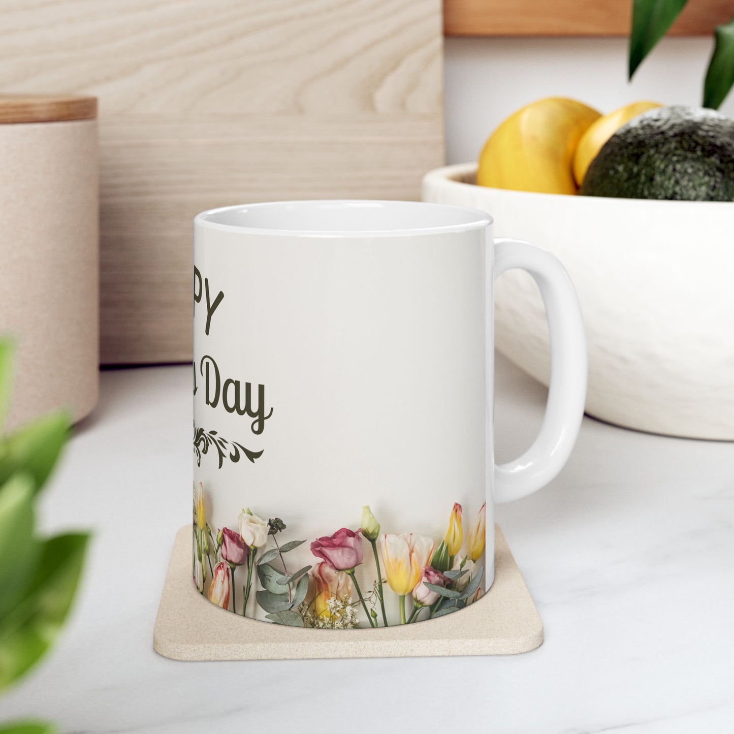 Happy Mother's Day Floral Ceramic Mug (11oz, 15oz) - 11917