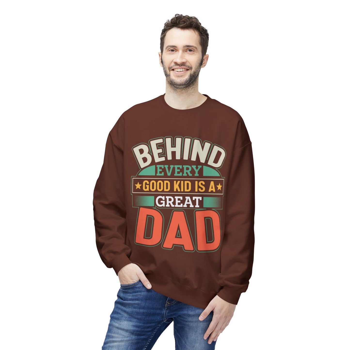 "Behind Every Good Kid Is A Great Dad" Unisex Crewneck - 12908