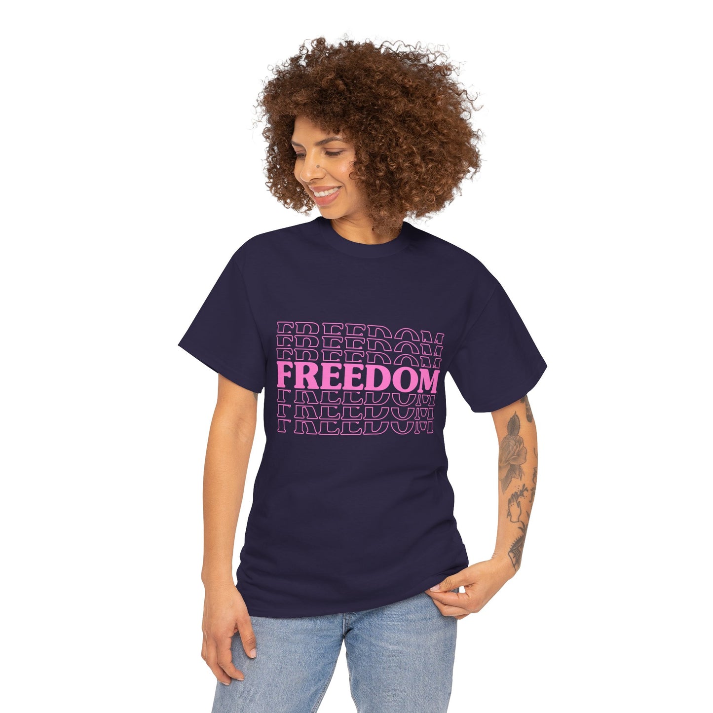 Bold Freedom Graphic Tee, Unisex Heavy Cotton Shirt, Casual Wear, Gift for Freedom Lovers, Statement T-Shirt, Everyday Essentials - 13518