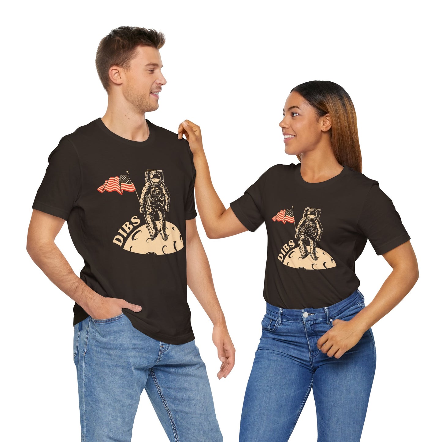 US, July 4th,  Astronaut Adventure Tee - DIBS on the Moon, Space Lover Shirt,  Unisex Astronaut Tee - 13737