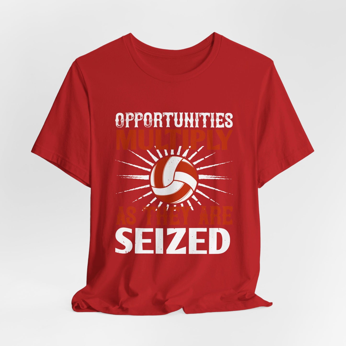 Opportunities multiply as they are seized - Unisex Jersey Short Sleeve Tee