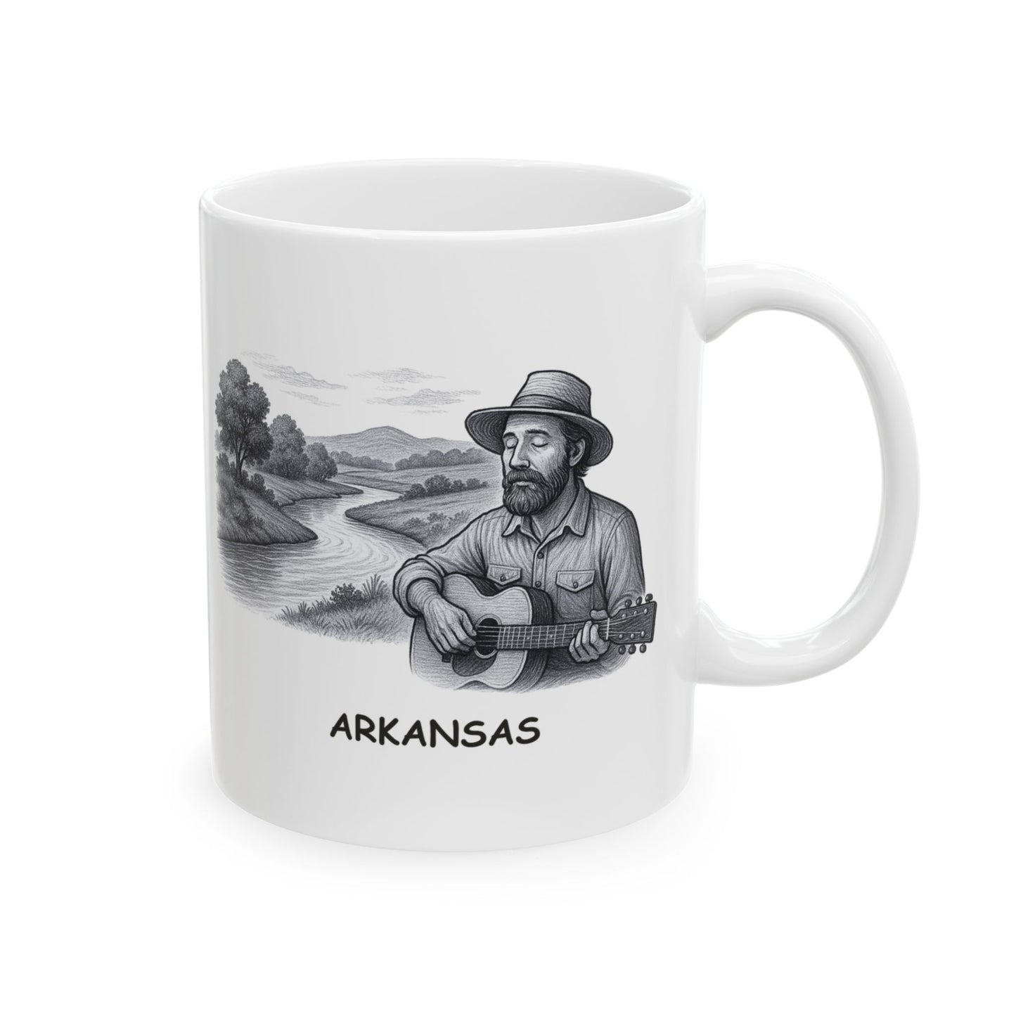 "In Arkansas, we do things slow... like the pace of the river and the rhythm of the country music." Ceramic Mug - 13276