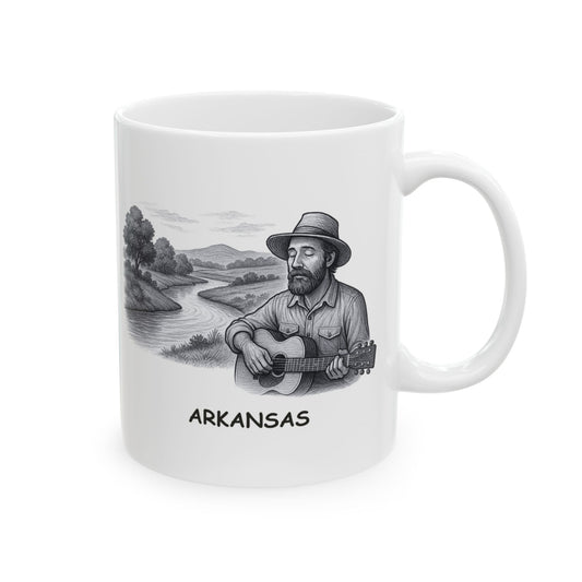 "In Arkansas, we do things slow... like the pace of the river and the rhythm of the country music." Ceramic Mug - 13276