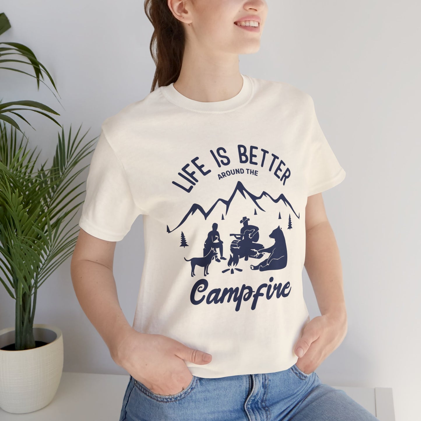 Life Is Better Around The Campfire - Unisex Jersey Short Sleeve Tee