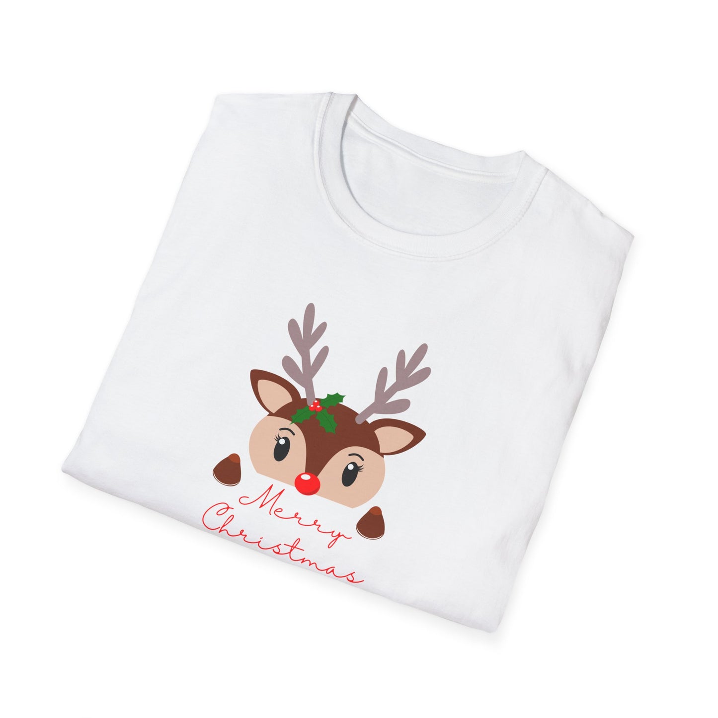 Reindeer, Merry Christmas - Unisex Softstyle T-Shirt