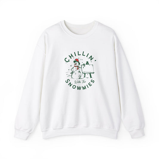 Chillin' With Snowmies - Unisex Heavy Blend™ Crewneck Sweatshirt - 10525