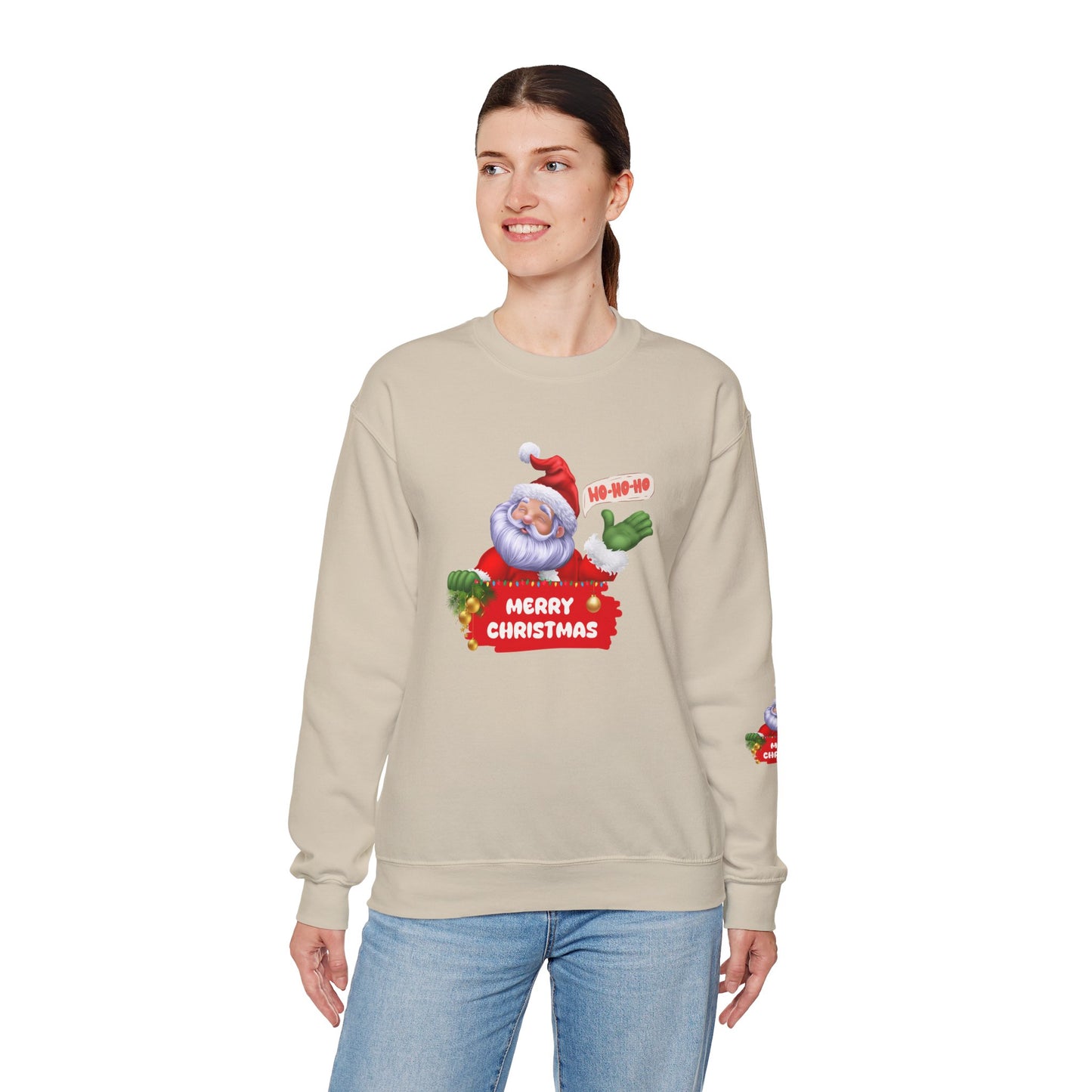 Santa, Hohoho, Merry Christmas - Unisex Heavy Blend™ Crewneck Sweatshirt - 10390