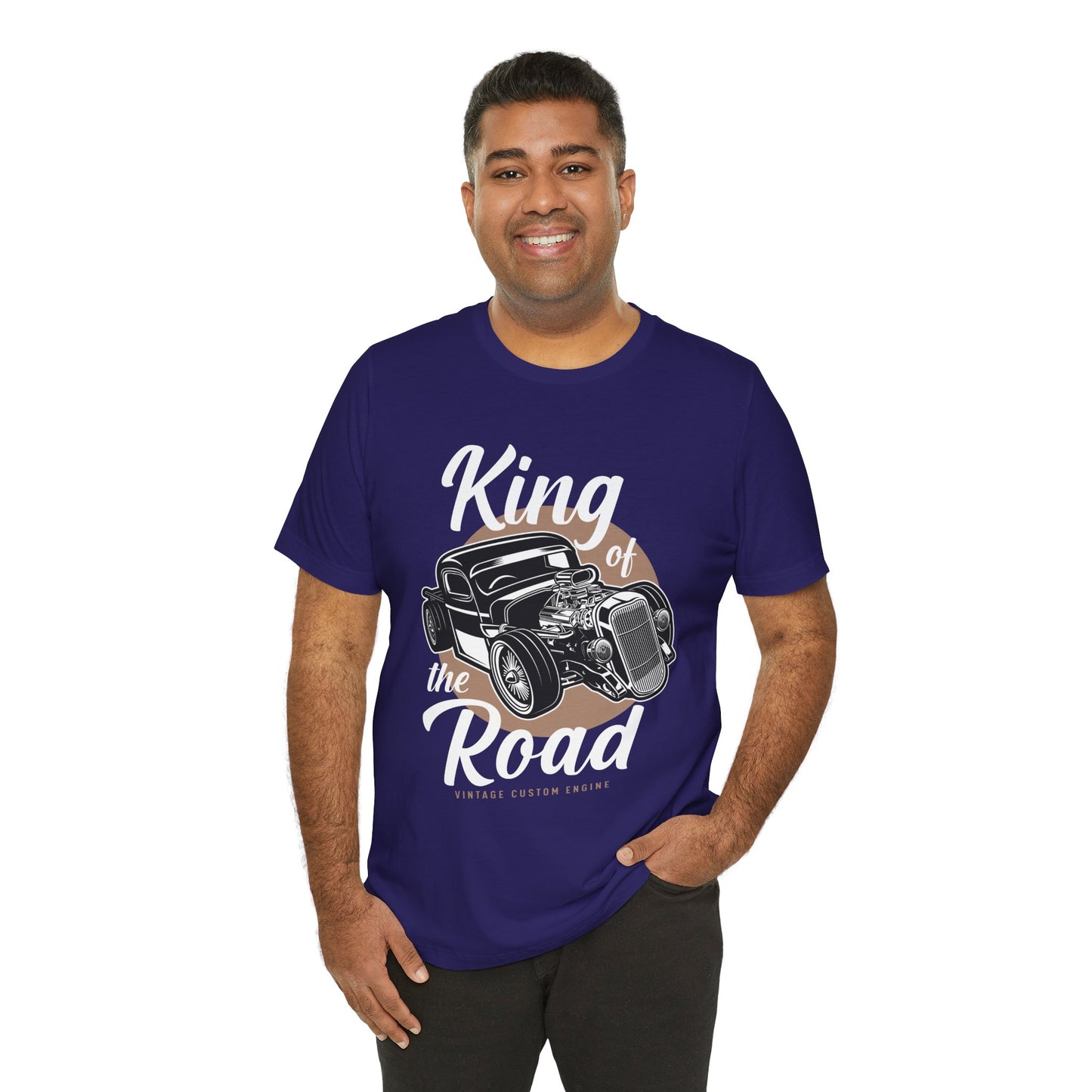 King of the Road, Vintage Custom Engine - Unisex Jersey Short Sleeve Tee - 13007