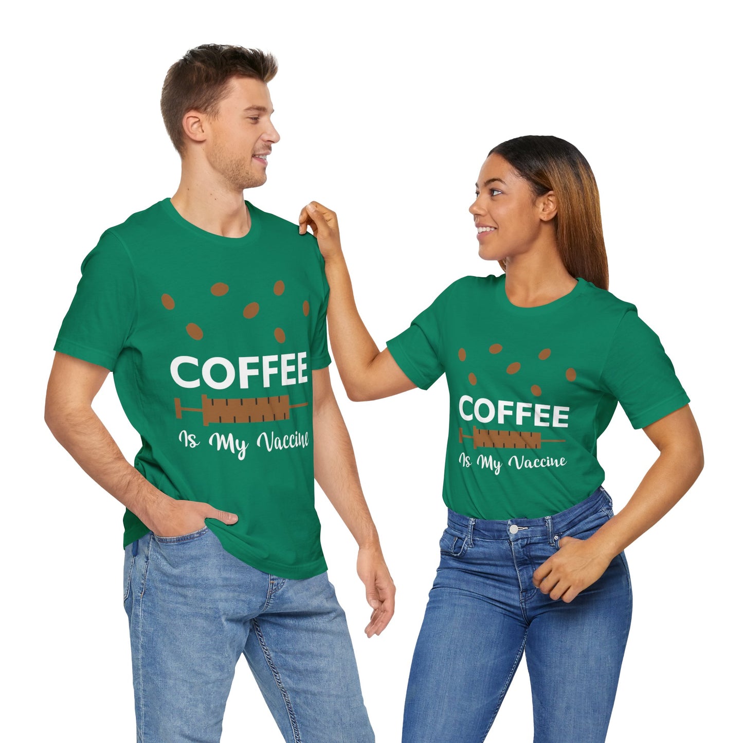 Coffee Is My Vaccine - Unisex Jersey Short Sleeve Tee