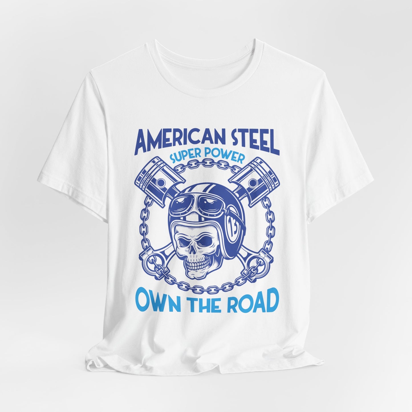 American Steel, Super Power On The Road - Unisex Jersey Short Sleeve Tee - 13557