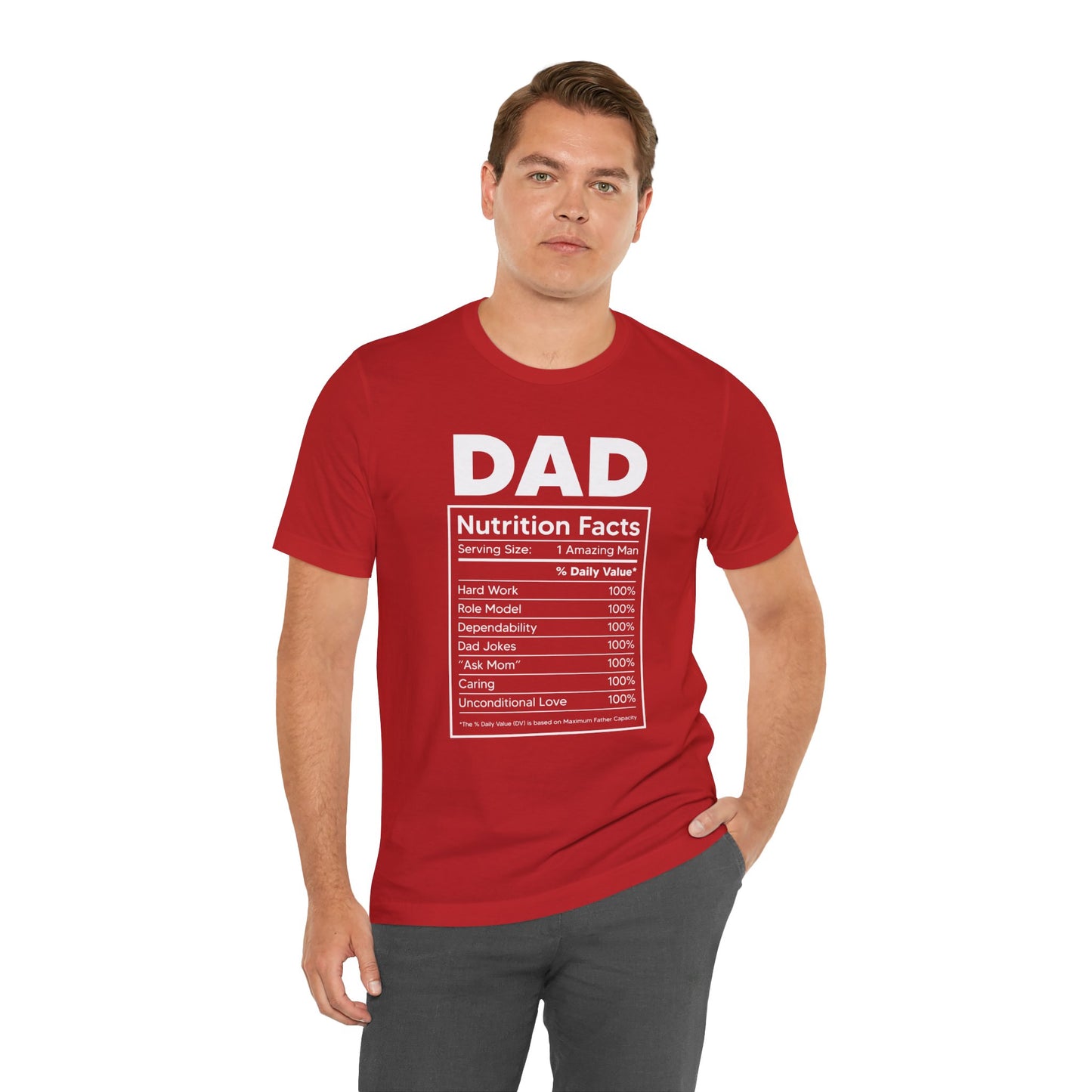 Dad, Nutrition Facts - Unisex Jersey Short Sleeve Tee