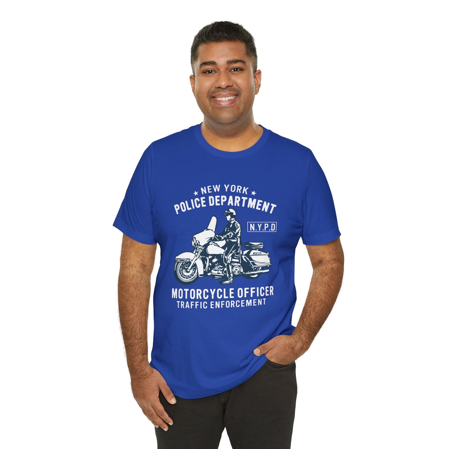 NY Police Department, Motorcycle Officer - Unisex Jersey Short Sleeve Tee