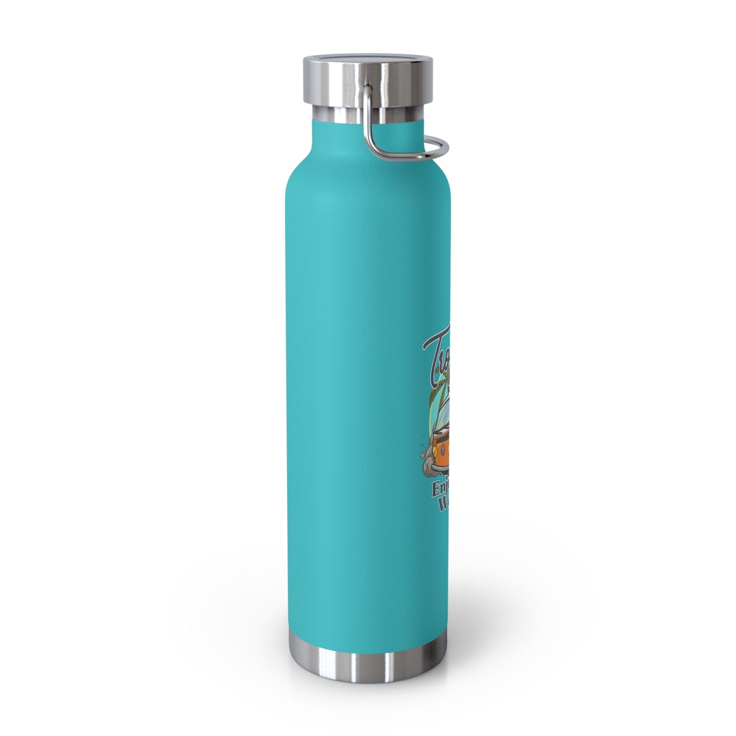 Tropical Beach, Enjoy Your Weekend - Copper Vacuum Insulated Bottle, 22oz - 10745