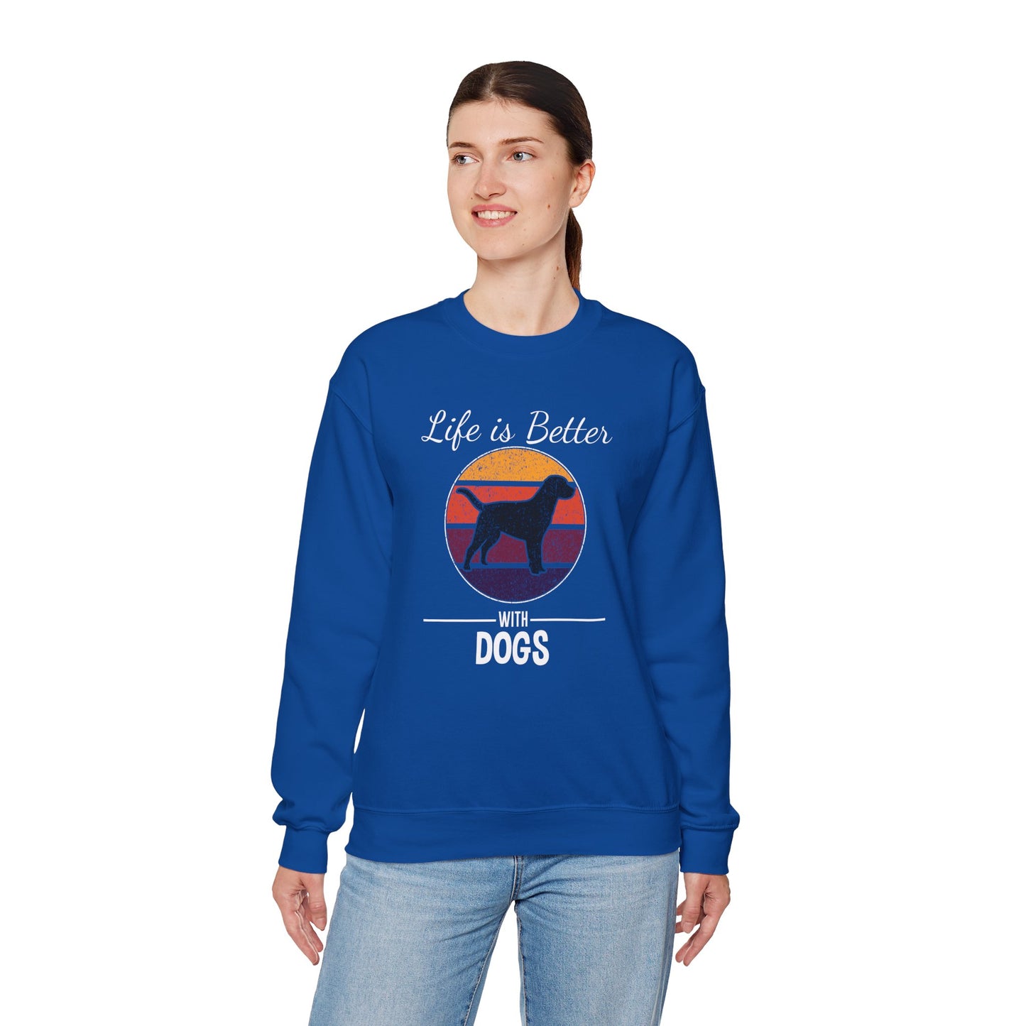 Life is Better With Dogs - Unisex Heavy Blend™ Crewneck Sweatshirt