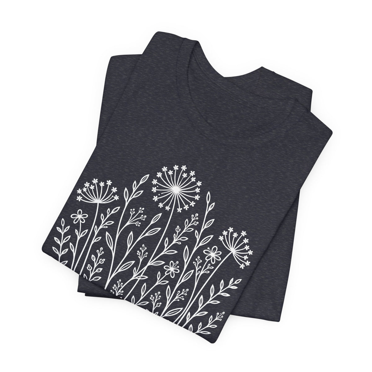 Bloom Anyway Floral T-Shirt, Hand-Drawn Wildflower Tee - 14509