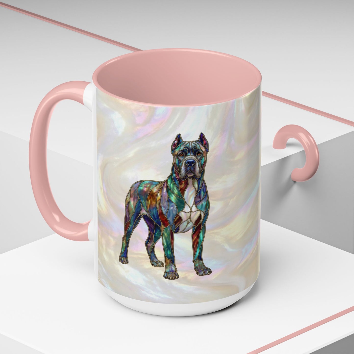 Cane Corso Accent Mug — Stained Glass Design (11/15 oz) - 14623