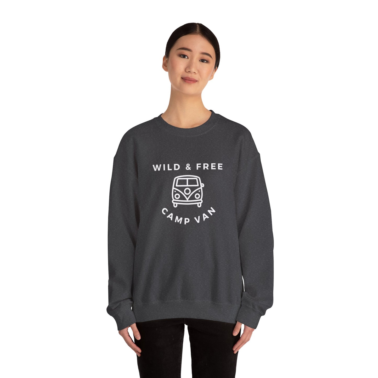 Wild & Free, Camp Van - Unisex Heavy Blend™ Crewneck Sweatshirt - 10741