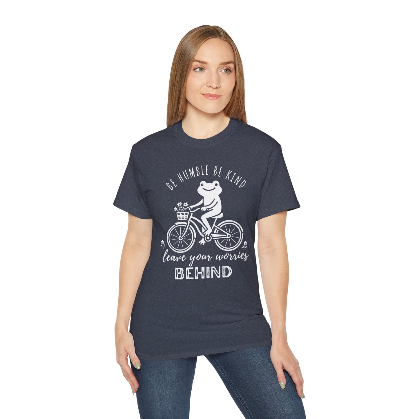 Be Humble Be Kind Frog Bike T-Shirt,  Leave Your Worries Behind - 14935